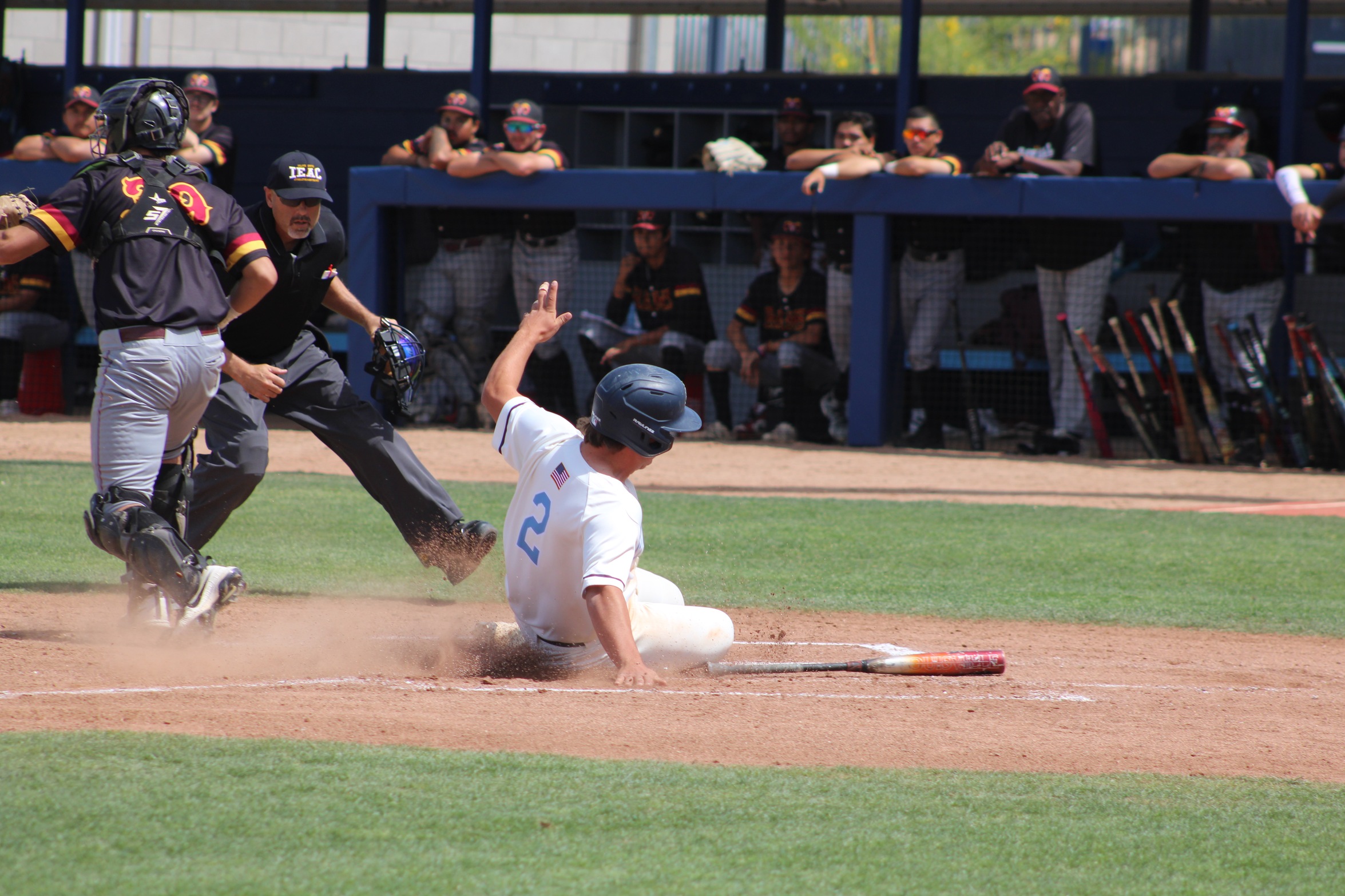 #2 Chase Scott slides safely into home