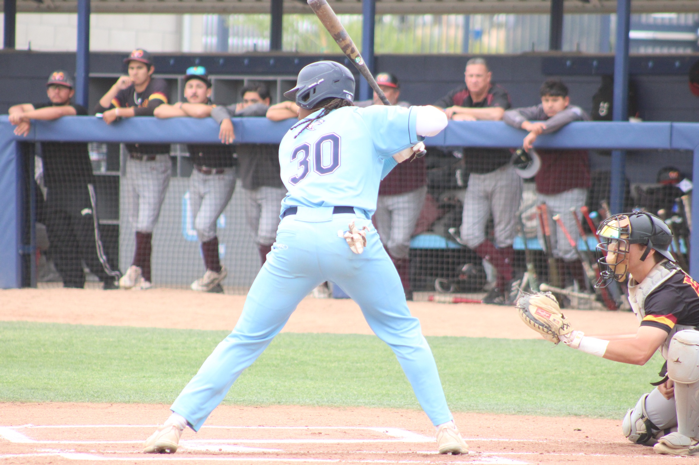 #30 Christian Wilkes at the plate