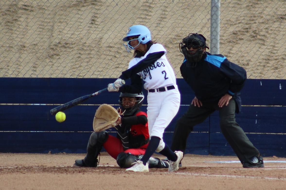 Kiara Rocha swings at a pitch